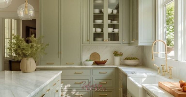 sage green kitchen cabinet colors