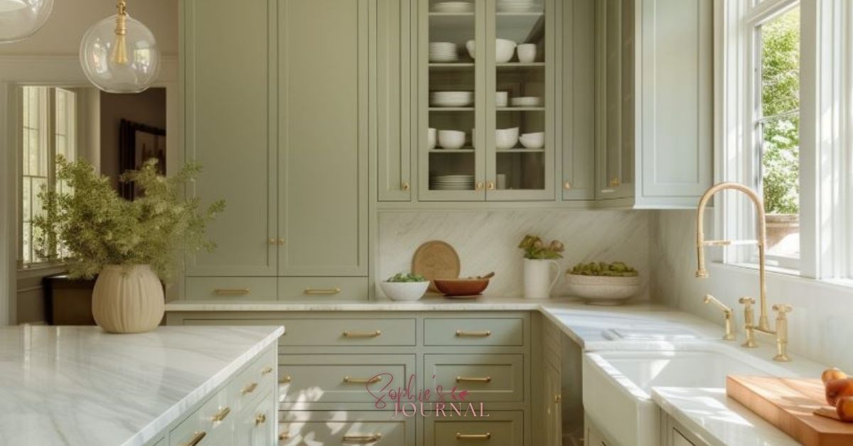 sage green kitchen cabinet colors